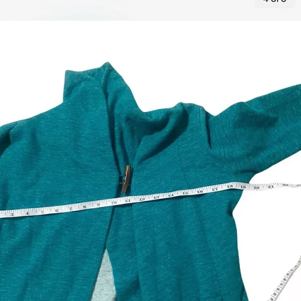north face crossover wrap cardigan teal beautiful size xs